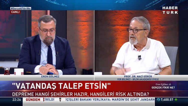 Prof. Dr. Naci Görür: 2,5 milyon risk altında