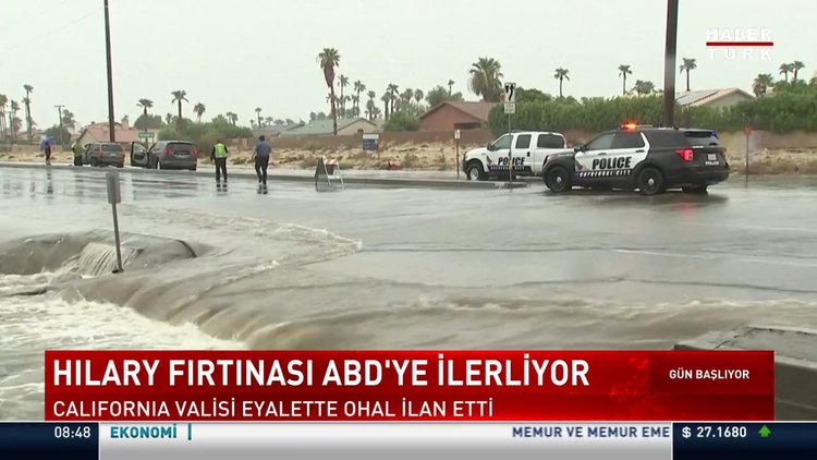 Hılary fırtınası ABD'ye ilerliyor