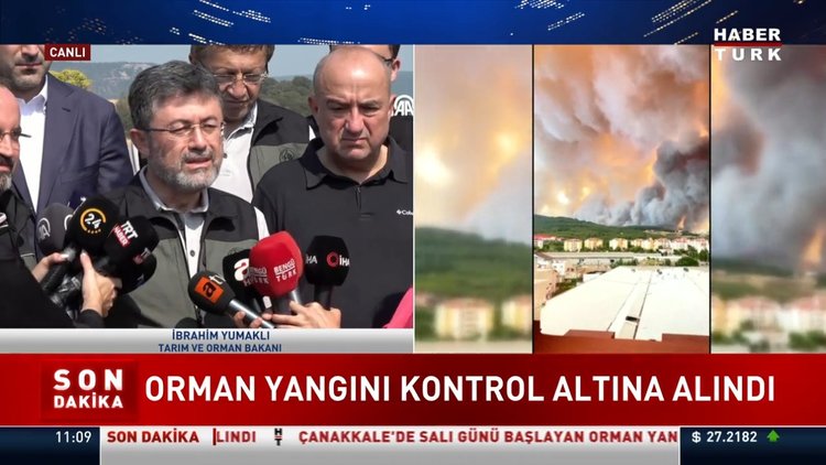  Çanakkale'de orman yangını kontrol altına alındı