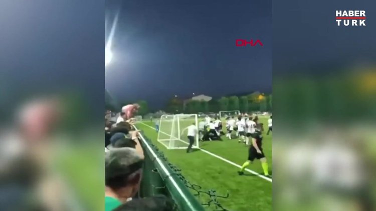  Bolu'da köy turnuvası maçında kavga çıktı