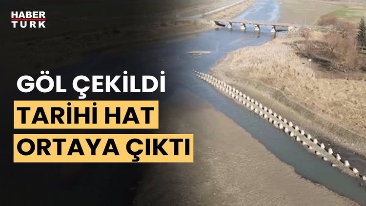 Büyükçekmece Gölü&#039;nde tarihi çakmak hattı ortaya çıktı