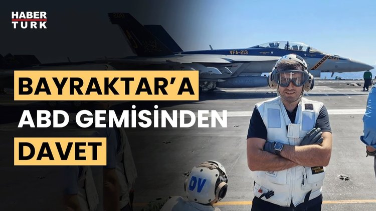 Selçuk Bayraktar dünyanın en büyük uçak gemisini gezdi