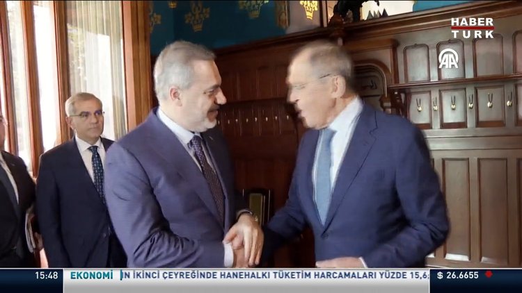 Dışişleri Bakanı Fidan ile Rus mevkidaşı Lavrov'un görüşmesi başladı