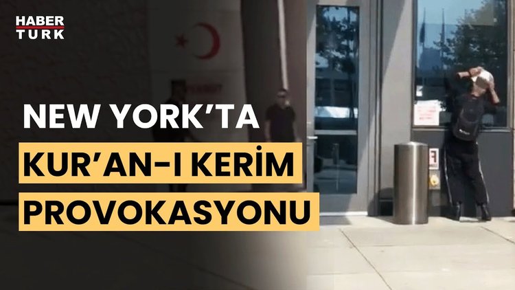 New York&#039;taki Türkevi önünde Kur&#039;an-ı Kerim&#039;i yırttı!