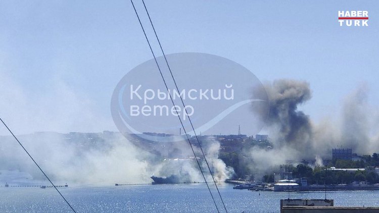 Kırım'da Rus Karadeniz Donanması'nın karargahına füze saldırısı