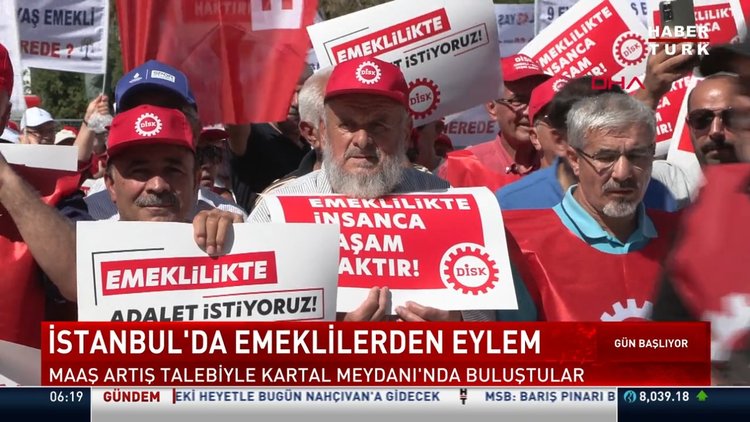 İstanbul'da emeklilerden eylem