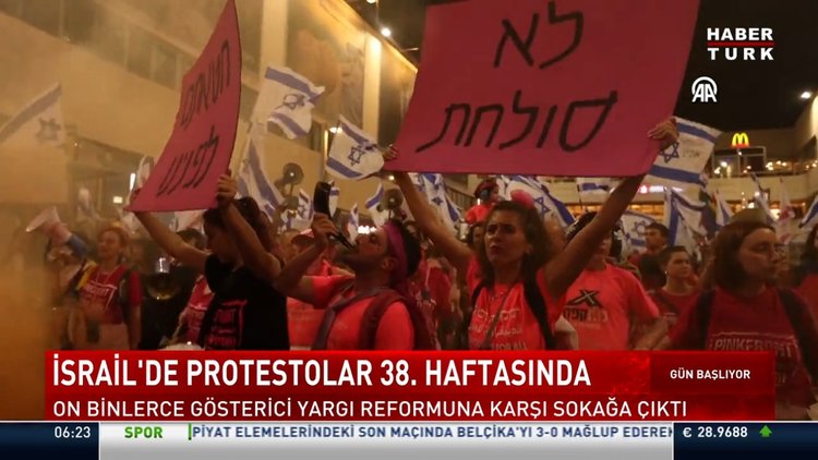 İsrail'de protestolar 38. haftasında