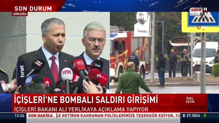 İçişleri'ne bombalı saldırı girişimi