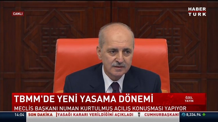 TBMM Başkanı Numan Kurtulmuş Meclis açılışında konuştu