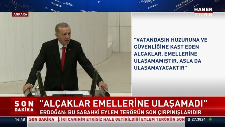 Cumhurbaşkanı Erdoğan TBMM açılışında konuştu