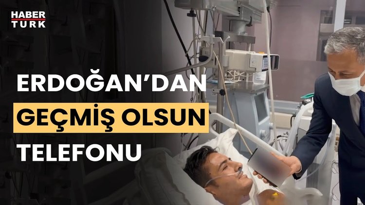 Cumhurbaşkanı Erdoğan Ankara'daki saldırıda yaralanan polisle görüştü