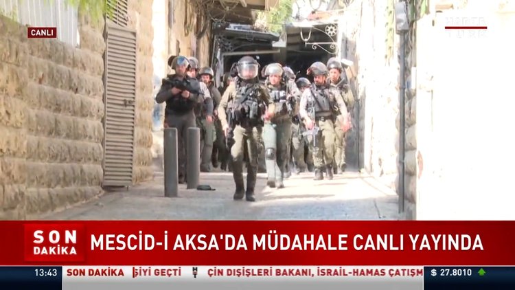 Mescid'i Aksa'da İsrail müdahalesi
