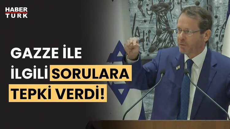 İsrail Cumhurbaşkanı Herzog, gazetecinin Gazze ile ilgili sorusuna sinirlendi!