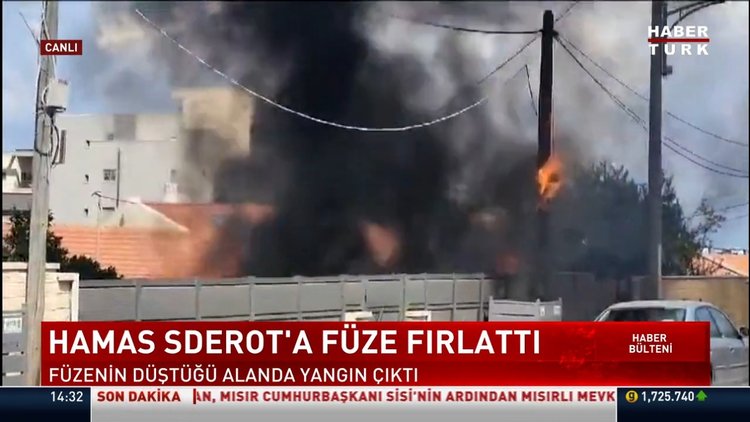 Hamas Sderot'a füze fırlattı