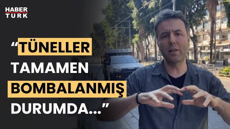 Habertürk ekibi çatışma bölgesinde! Mehmet Akif Ersoy son durumu Tel Aviv&#039;den aktardı!