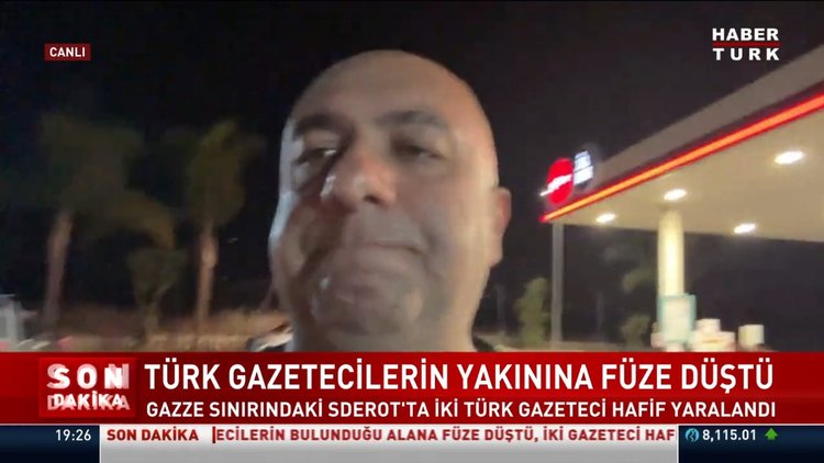 Türk gazetecilerin yakınına füze düştü