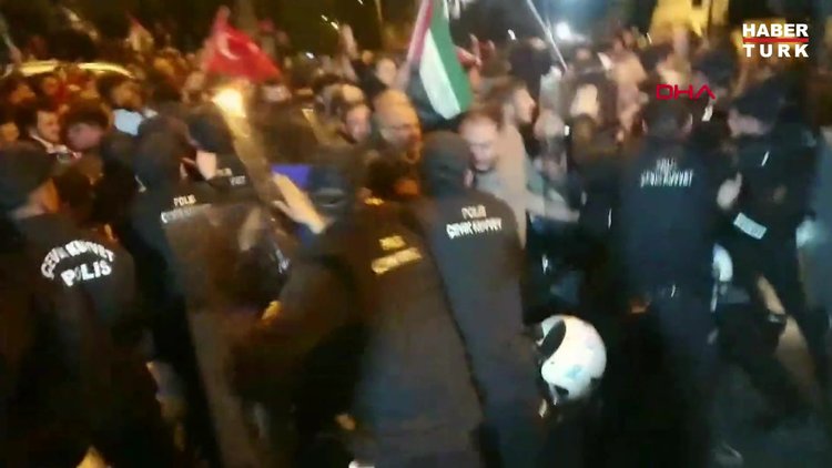 Ankara'da İsrail protesto edildi