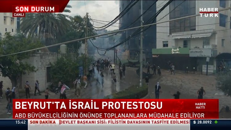 Beyrut'ta İsrail protestosu