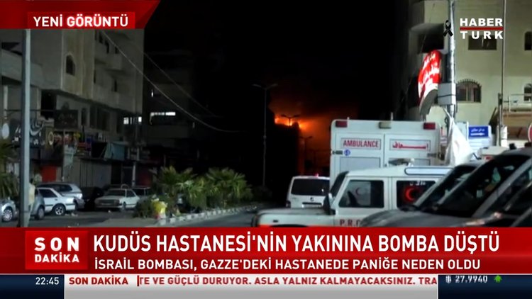 Kudüs Hastanesi'nin yakınına bomba düştü