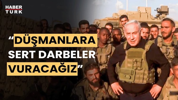 Netanyahu Gazze sınırındaki askerler ile poz verdi!