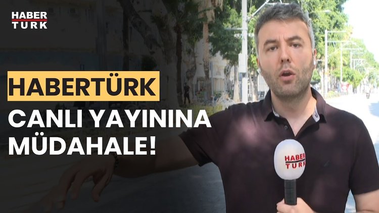 Tel Aviv&#039;de Habertürk canlı yayınına müdahale