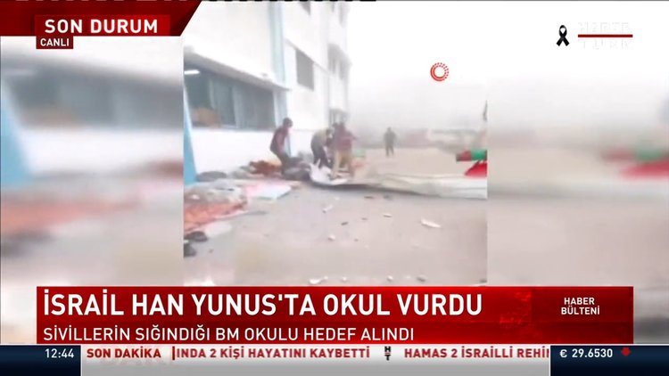 İsrail Han Yunus'ta okul vurdu!