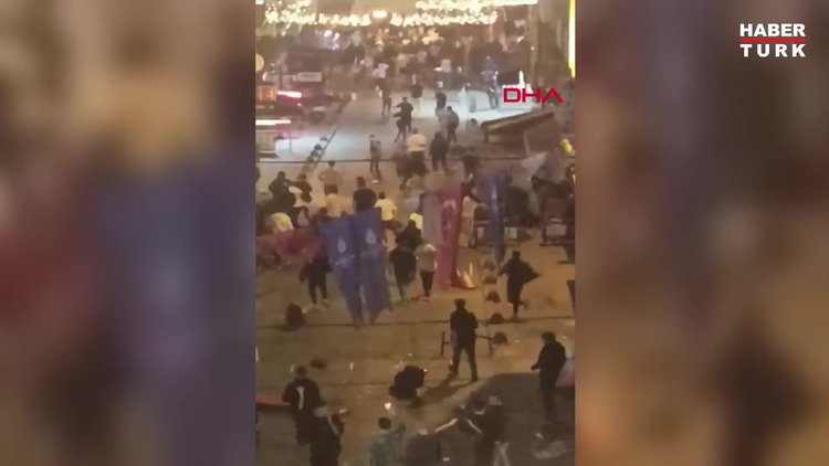 Taksim'de Bayern Münih taraftarı olay çıkardı