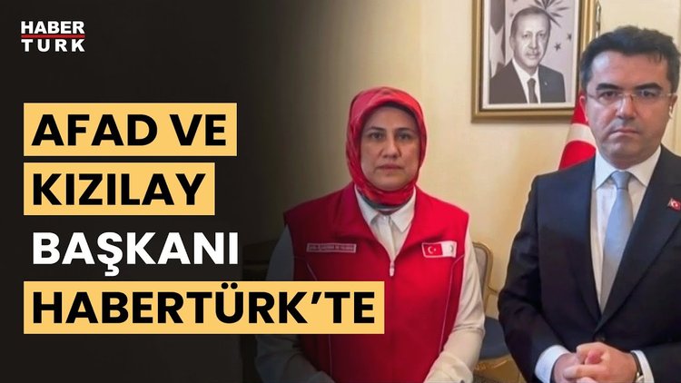 Türk Kızılay Genel Başkanı Fatma Meriç Yılmaz ve AFAD Başkanı Okay Memiş Habertürk TV&#039;de