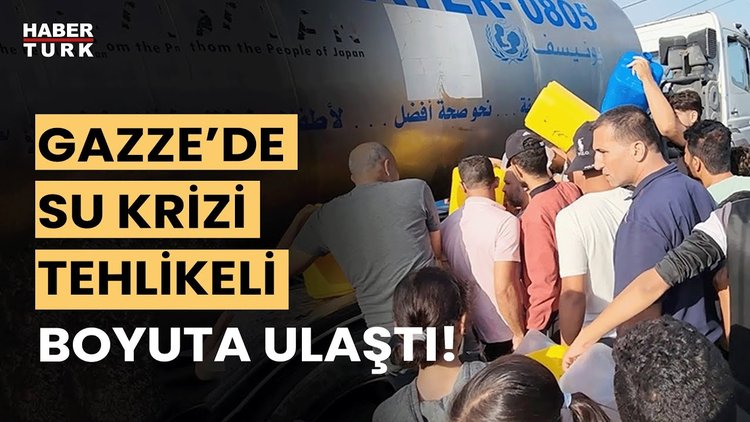 Gazze&#039;de insani kriz! Gazze&#039;de su sıkıntısı uzun kuyruklara neden oldu!