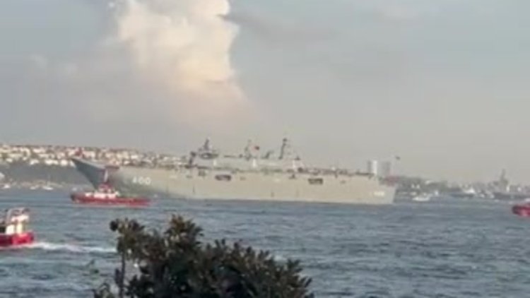 TCG Anadolu boğazdan geçiyor!