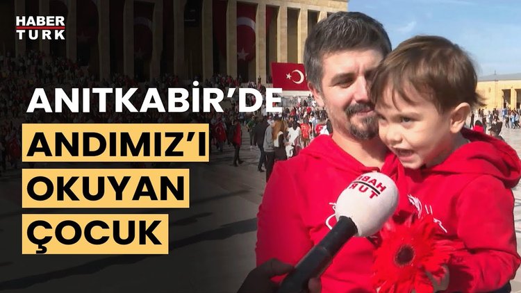 Anıtkabir'de Andımız'ı okuyan çocuk sosyal medyada gündem oldu!