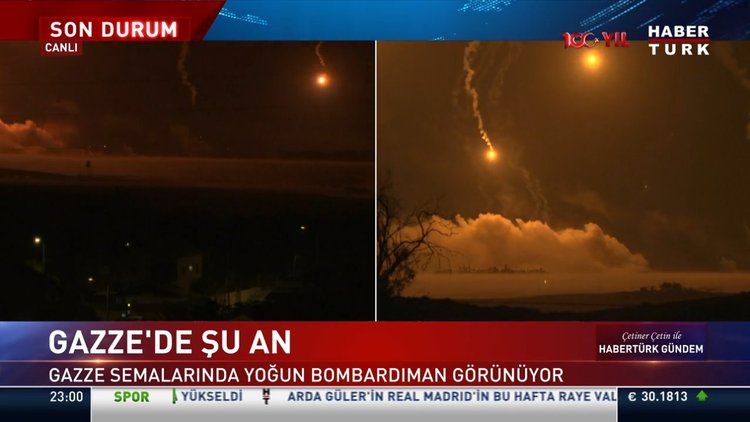 İsrail'den Gazze'ye yoğun bombardıman