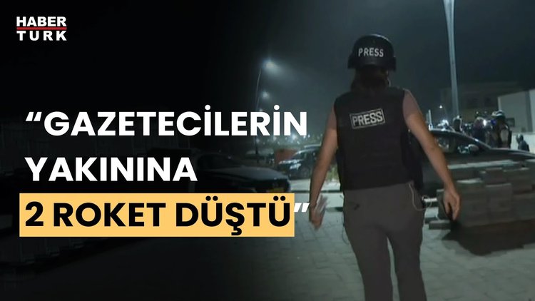 İsrail&#039;de bulunan Türk gazetecilerin yakınına 2 roket düştü!