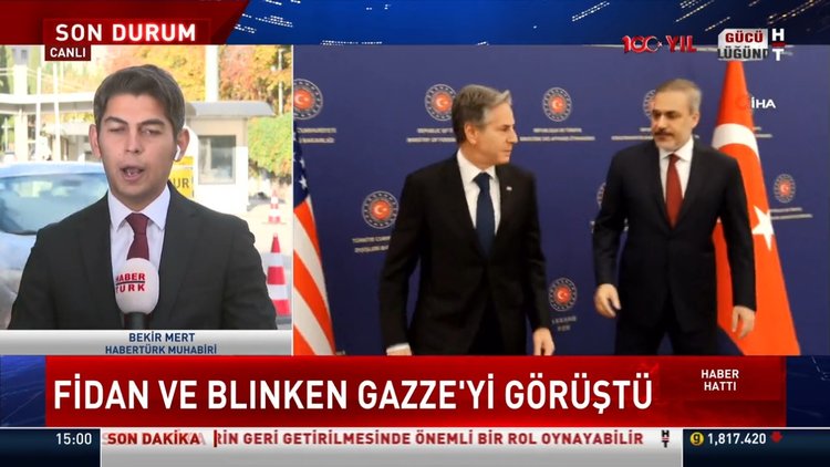Fidan ve Blinken Gazze'yi görüştü