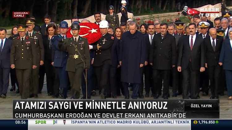 Devlet erkanı Anıtkabir'de