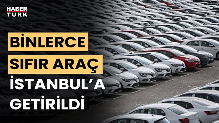 Binlerce sıfır araç Haydarpaşa Limanı&#039;nda havadan görüntülendi