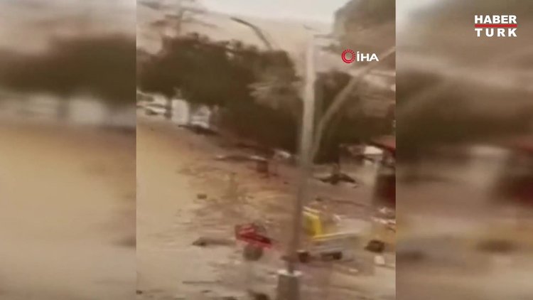 Şile'de şiddetli yağış nedeniyle dere taştı