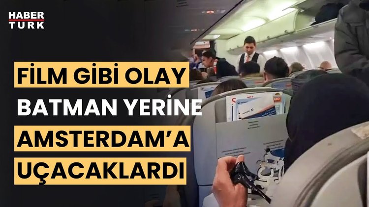 Ankara'da ilginç olay kamerada: Batman yerine Amsterdam uçağına bindiler