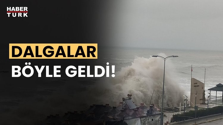 Kastamonu&#039;da dalgaların boyu 5 metreyi aştı!