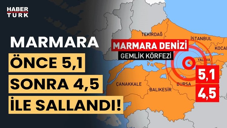 Son Dakika! Marmara Denizi&#039;nde 3 dakika arayla 2 deprem! İstanbul dahil birçok ilde hissedildi!