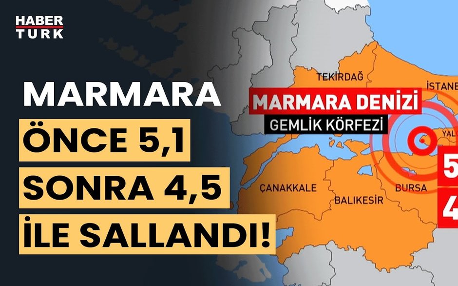 Son Dakika! Marmara Denizi'nde 3 dakika arayla 2 deprem! İstanbul dahil birçok ilde hissedildi!