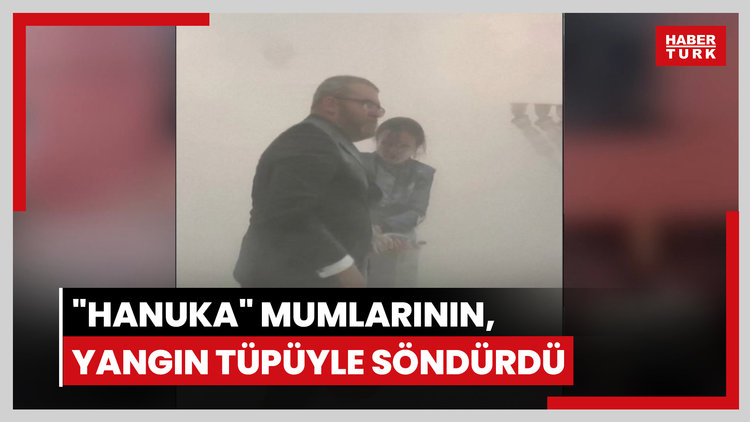 "Hanuka" mumlarının yangın tüpüyle söndürdü:Polonya'da aşırı sağcı milletvekiline ceza