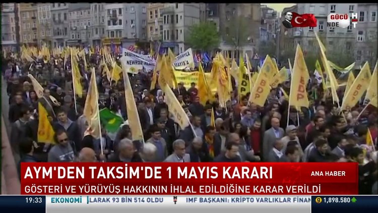 AYM'den Taksim'de 1 Mayıs kararı