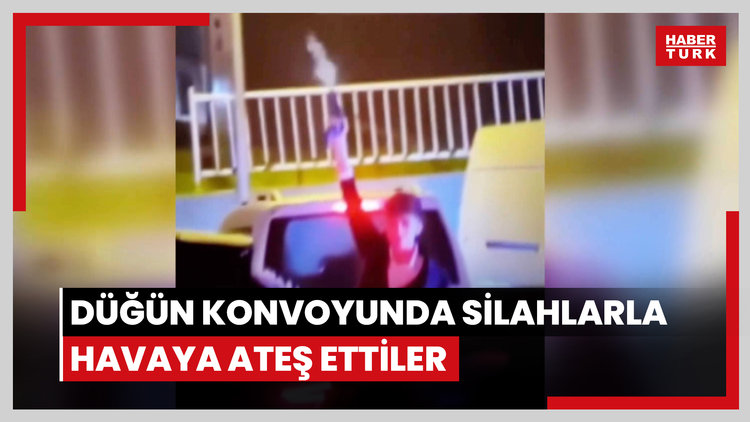 Başakşehir'de düğün konvoyundakiler silahlarıyla havaya ateş etti