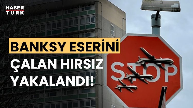 Londra&#039;daki trafik levhasını çalan kişi gözaltında