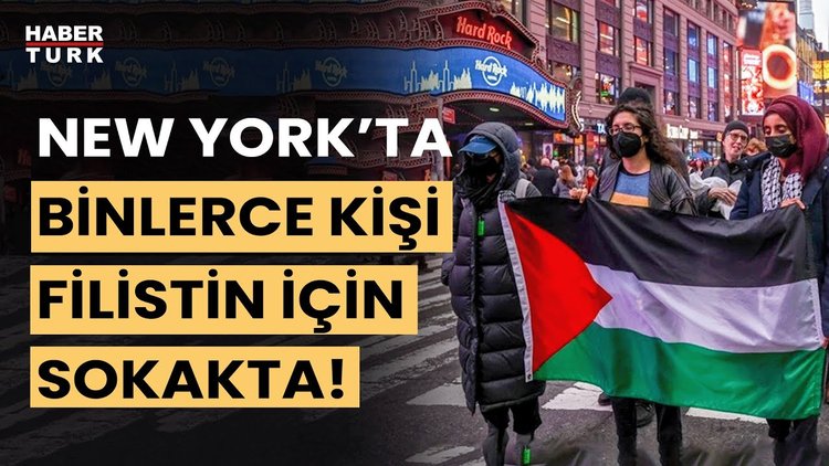 New York&#039;ta Filistin&#039;de öldürülen çocuklar için sessiz protesto düzenlendi