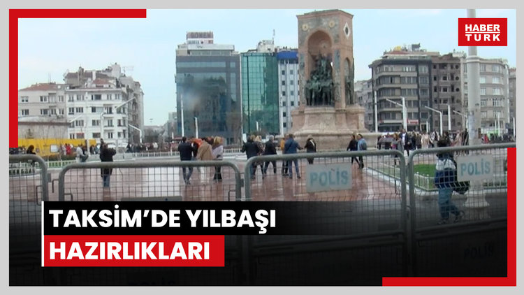 Taksim'de yılbaşı hazırlıkları