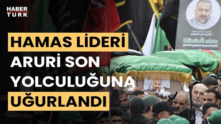 Hamas yöneticisi Aruri, Beyrut'ta binlerce kişi tarafından son yolculuğuna uğurlandı
