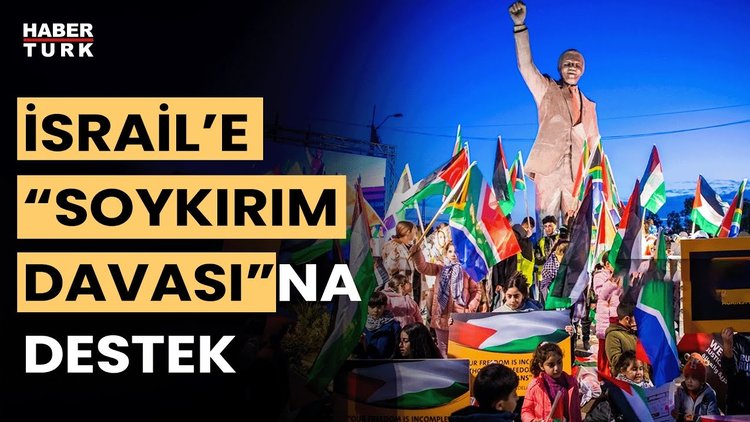 Güney Afrika&#039;nın İsrail&#039;e açtığı &quot;soykırım&quot; davasına destek için Ramallah&#039;ta gösteri düzenlendi!