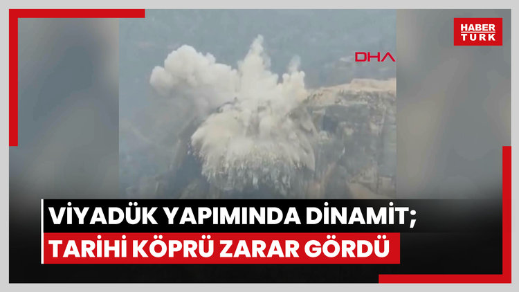 Diyarbakır'da viyadük yapımında dinamit kullanıldı; tarihi köprü zarar gördü